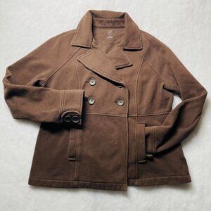 Gap 2007 Womens Brown Double Breasted Classic Outerwear Pea Coat Jacket L